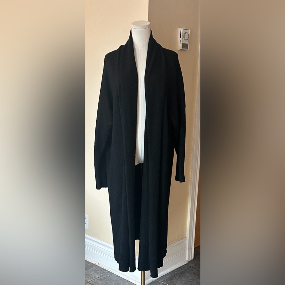 MAX.LONG Elegant Black Long Cardigan size one size - Picture 3 of 9